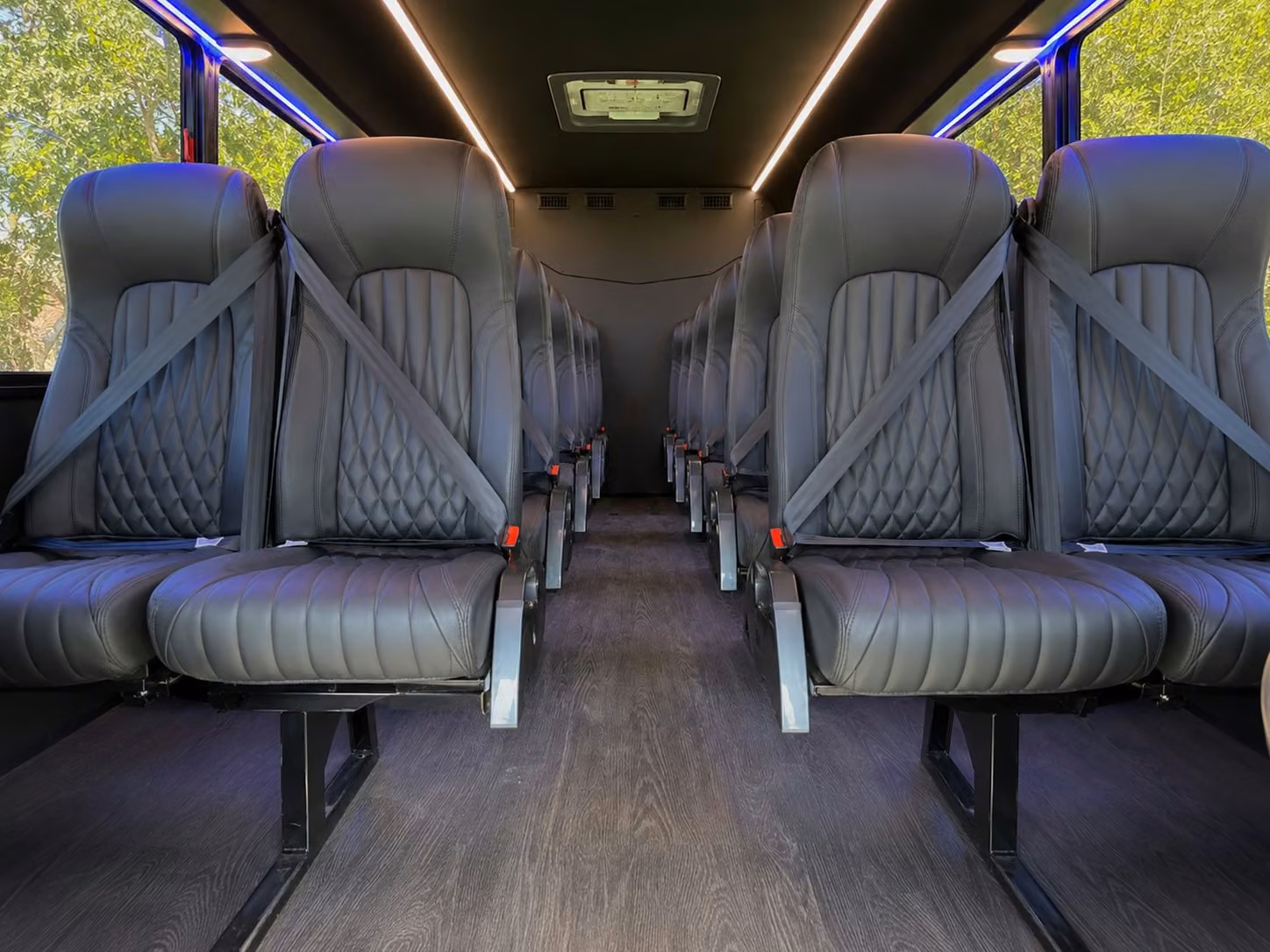 15 passenger minibus interior